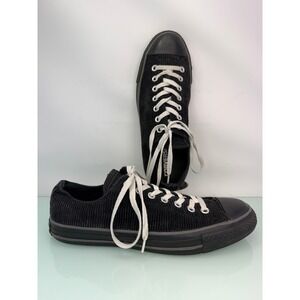 Converse Sneakers Chuck Taylor Low Top 9 Black Corduroy Skate Retro Streetwear